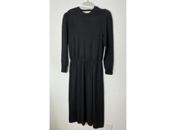 Knitted Black, Ankle Length, Dress By St John Evening For Saks Fifth Avenue! Womens Size 10