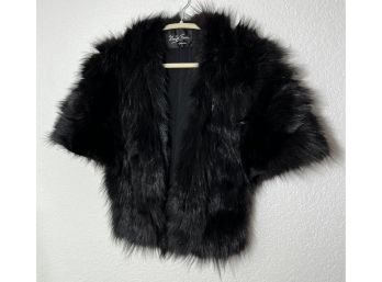 Lloyds Furs Denver Black Fur Shawl (fur Uknown) (21 Inches Long)
