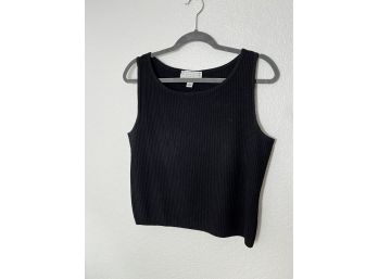 Simple Black Knitted Tank Top By Marie Gray From St John Sport Essentials. Womens Size Medium