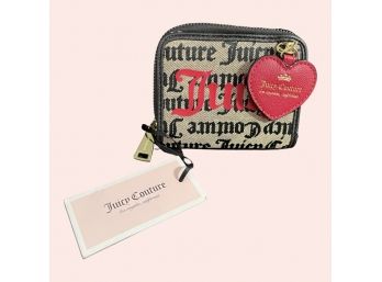 Juicy Couture Popout Heart Coin Wallet. Beige Black Gothic Design