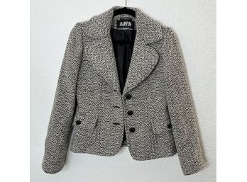 Beautiful Womens Black/white Blazer By Marvin Richards-made In Dominican Republic. Size S