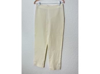 Gunex For Brunello Cucinelli, White Trouser Capris. Womens Size 6