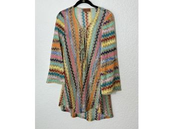Colorful Missoni Mare Knitted Cover Up, Womens Size Small