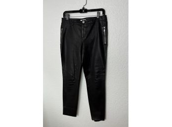 BRAND NEW Rebecca Minkoff Black Leather Pants, Size 6.