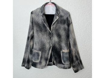 Black And Grey Knitted Womens Blazer By Avant Toi. Size Medium