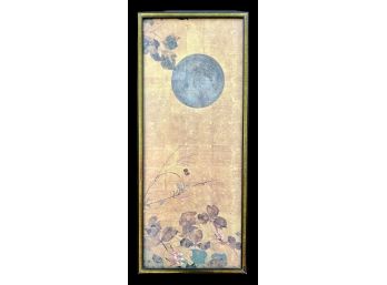 Moon And Arrowroot By Sakai Hoitsu - Registered In Japan As An Important Cuktural ProperAsian Painting 22 X 10