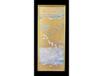 Seagulls By Sansetsu - Registered In Japan As An Important Cultural Property 22 X 10