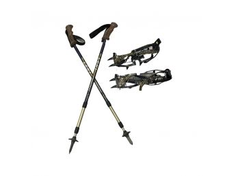 Leki Super Makalu Ski Poles And Charlet Moser Snow Shoes