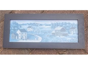 Adorable Blue Print Of Small Village