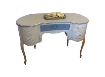 Vanity Dresser Painted Blue And White