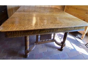 Solid Oak Dining Table. No Chairs, 4 Ft. By 4 Ft.
