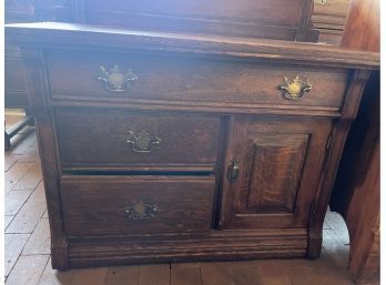 Early Chest Of Drawers Wooden Dresser