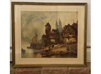 Colonial Village Picture, Framed, Print