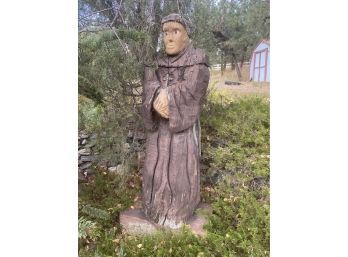 6 FOOT Huge Wooden Saint Statue! Stands Approximately 7 Feet Tall