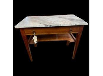 Lovely Marble Top Table With Wooden Base