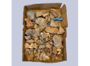 Box Of Rocks Labeled Onyx Utah