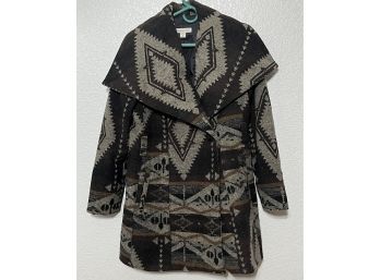 Women's Coldwater Creek Patterned Recycled Wool Jacket, Size XS (4-6)