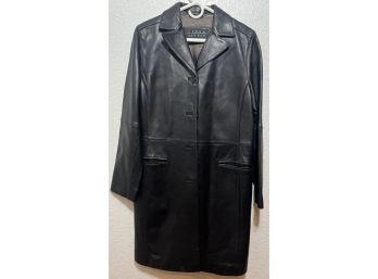 Men's Black Siena Studio Leather Jacket, Size M