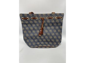 Dooney & Bourke Handbag - Jean Cloth And Leather  12' X 10'