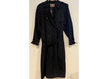 Black Burberry Polyester & Cotton Jacket (Made In England)