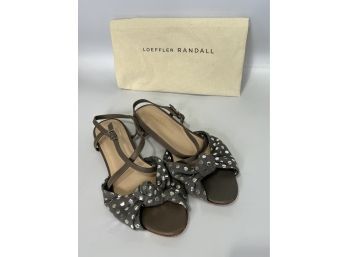 Gray Polkadot Sandal, Size 8