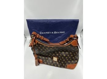Vintage Brown & Tan Dooney & Bourke 1975 Leather Bag 14.5' X 9'