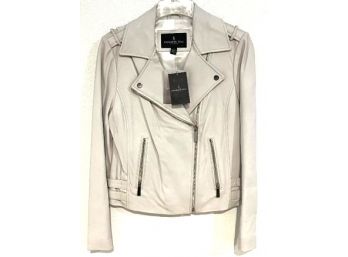 Women's 100 Percent Leather London Fog Zip-up Jacket, Size S