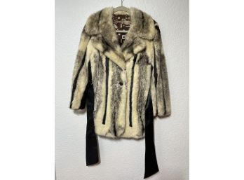 Vintage Women's Fur & Leather Jacket From Helen Bingham