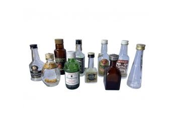 Assortment Of Small, Empty, Glass Bottles