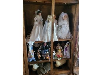 Antique Doll Lot! Porcelain Wedding Dolls And More!