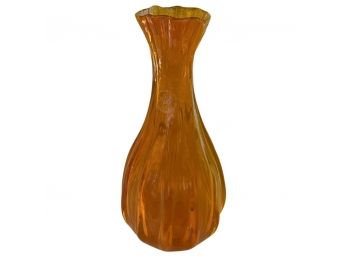 Hand Blown Glass Vase, Stands 10 Inches