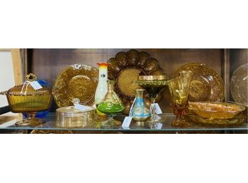 Intricate Collection Of Glassware! Lots Of Plates, Candy Dishes And Small Vases.