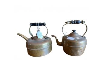 Old English Copper Tea Pots (2)