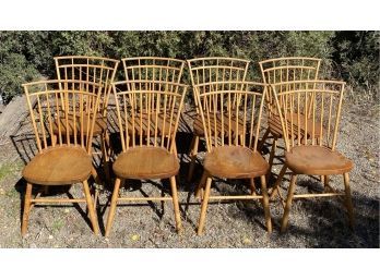 Wonderful Set Of Bent Wood Chairs (8) By Cohasset Colonials