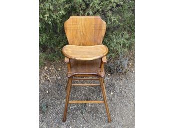 Vintage Wooden Lehman Babyguard Highchair With Footrest Attachment (39.5x16x17)