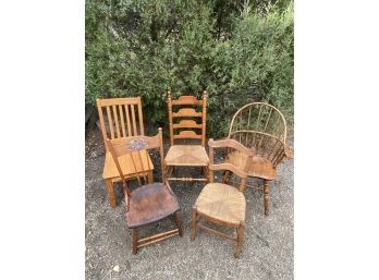 Assortment Of Wooden Chairs(5)