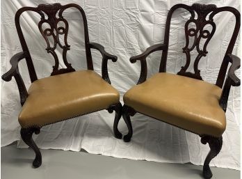 Pair Of Vintage Chippendale Style Chairs