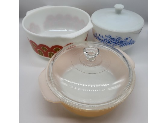 Crate Of Pyrex & Other Vintage Ware