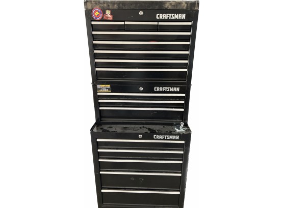 Craftsman Three Tier Tool Cabinet - FULL Of Tools! Top Section Is Locked And We Don't Know What Is Inside.