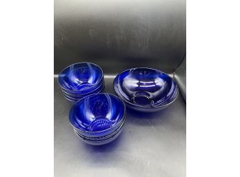 Collection Small Blue Bowls And A Big Blue Bowl