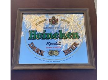 Framed Heineken Bar Mirror (17x14)