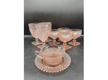 Pink Tinted Glass Dining Wares