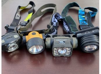 Variety Of Headlamps (4) Includes Defiant, StreamLight, Petzl For Brands
