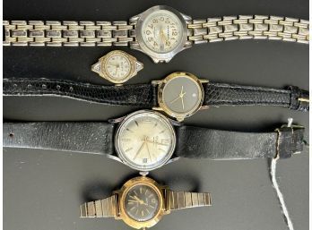 Collection Of 5 Vintage Time Pieces Milan, Bulova, Wyler,