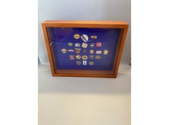 California Horse Racing Pins From 90s And 2000 In A Shadow Box (15x12x3)