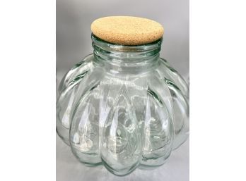 Large Decorative Glass Jar With Cork Lid