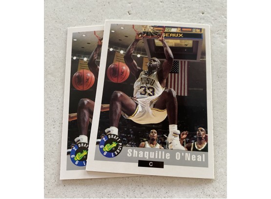 Duplicate Shaquille ONeal LSU 1992 Draft Pick By Classic. Rare Basketball Trading Cards!