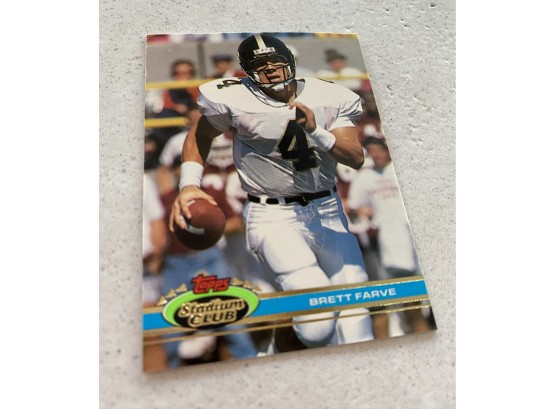 Brett Farve 1991 Atlanta Falcons TOPPS Stadium Club NFL Football Trading Card