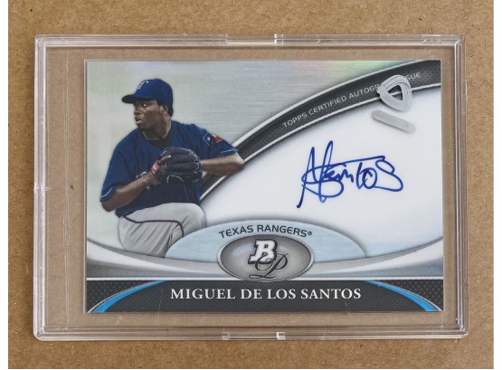 2011 TOPPS Certified Autograph Miguel De Los Santos Texas Rangers MLB Trading Card