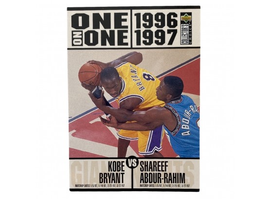 One On One 1996-97 Kobe Bryant V Shareef Abdur Rahim NBA Matchups Basketball Card By Upper Deck